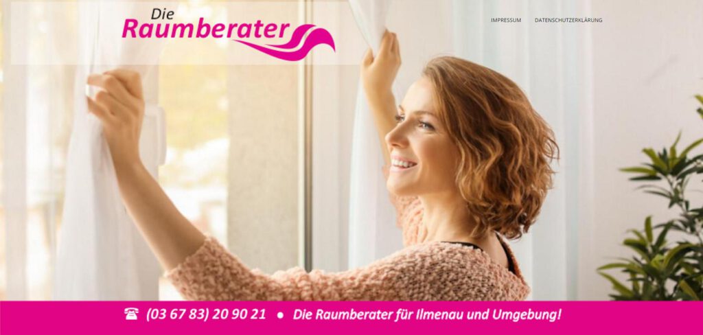 Die Raumberater Webseite für die Beratung zum Thema Vorhang und Sonnenschutz